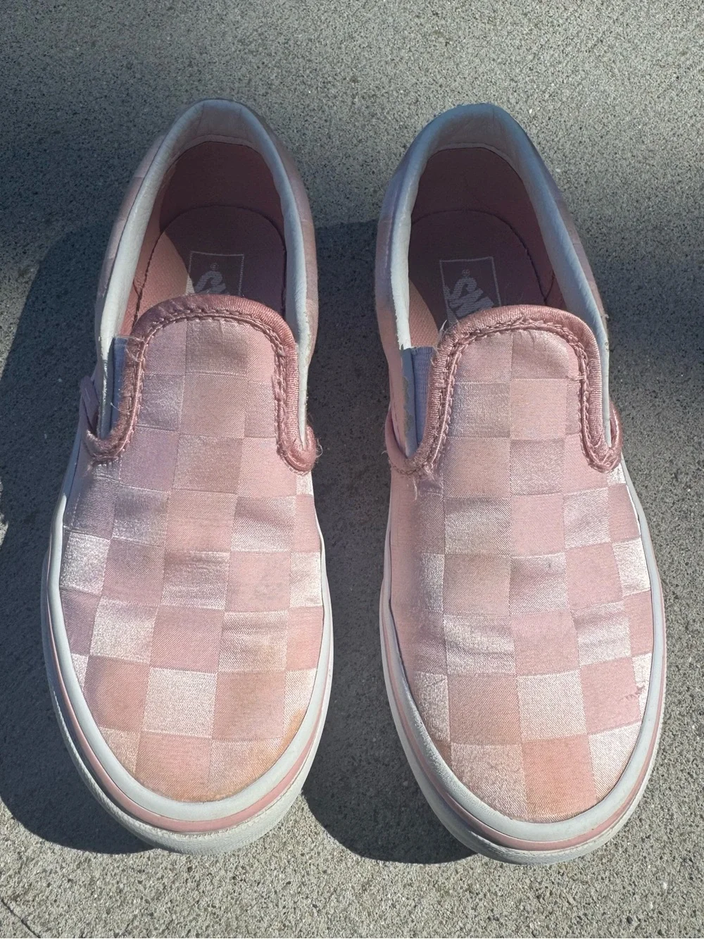 girls Vans slip on sneakers size 2
